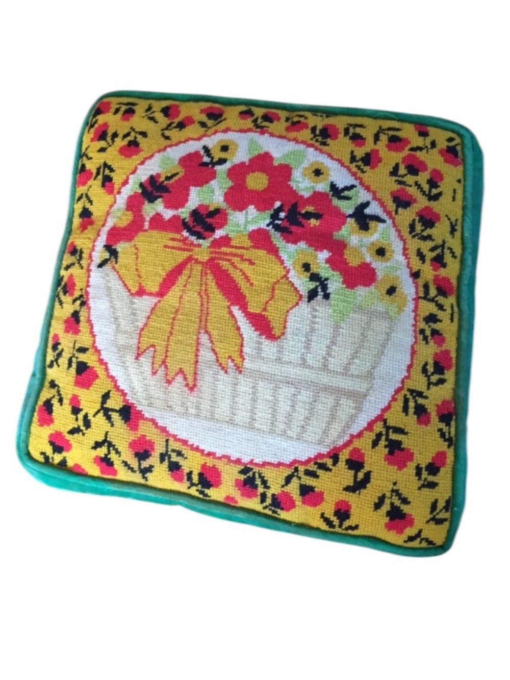 Vintage Needlepoint Pillow